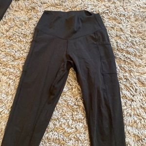 black colorful koala leggings with pockets